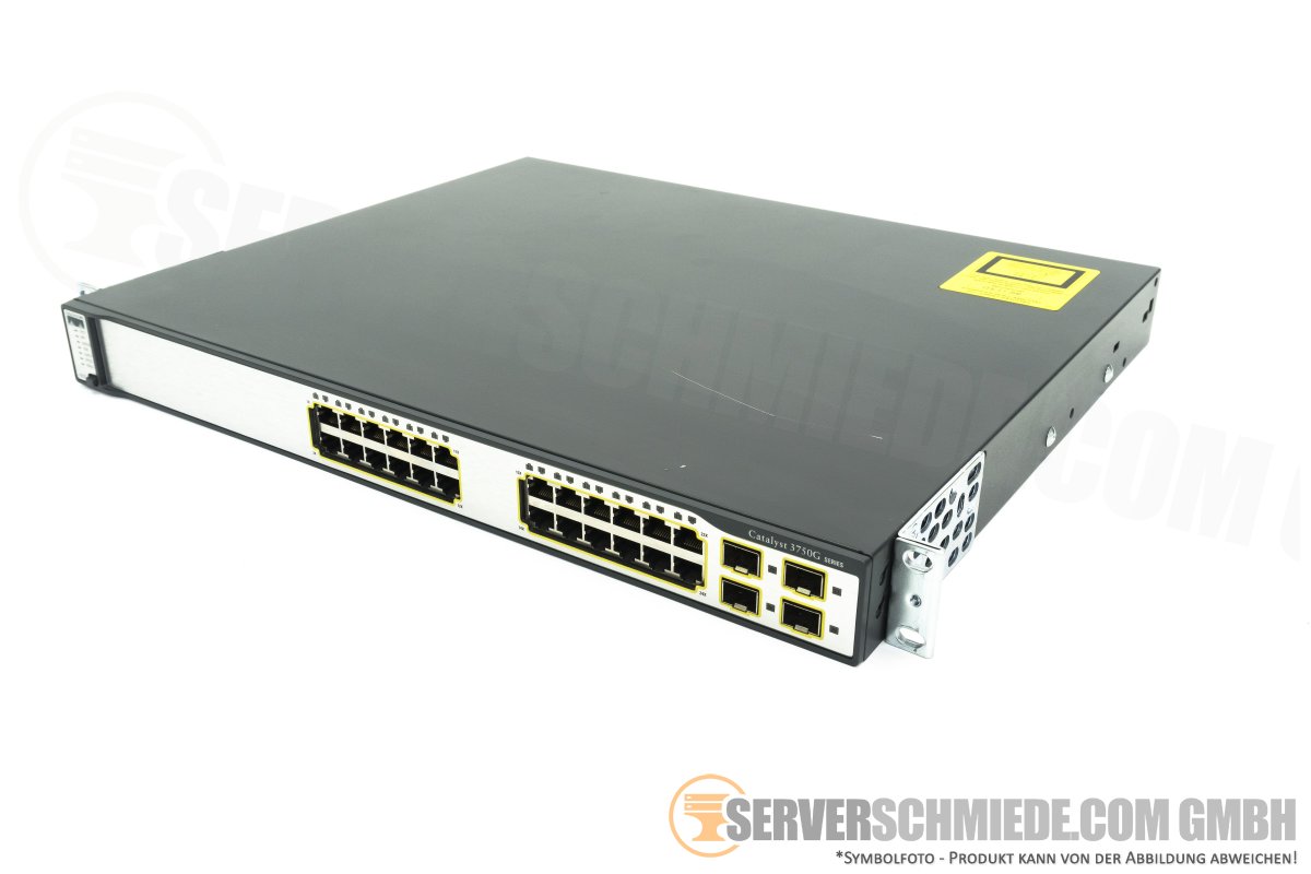 network switch 4 layer 24x Gigabit C3750G 24TS 10/100/1000Mbit WS 1GbE Cisco S1U