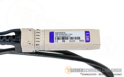 1,50m DAC Cooper 1x 10/25Gb SFP28 to 1x 10/25Gb SFP28 Kabel cable Cisco Arista Dell Brocade Juniper Mellanox