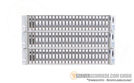 Ceph Storage HA Cluster - 3x Cisco C240 M5 72x 2,5" SFF 6x PSU 19" Rack Server - High Availability Converged HCI PetaSAN - Proxmox Ceph