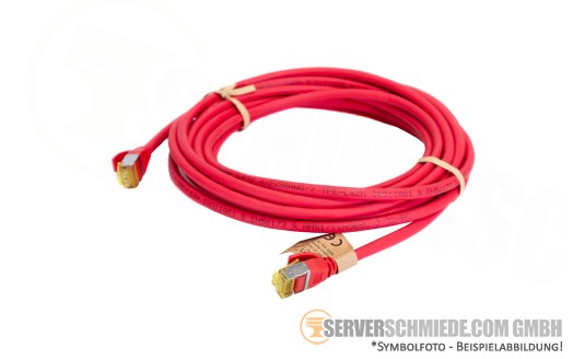 5m Cat.6a 2x RJ-45 LAN Network Netzwerk cable Kabel Patchkabel S/FTP Vollkupfer AWG28 geschirmt UltraSlim