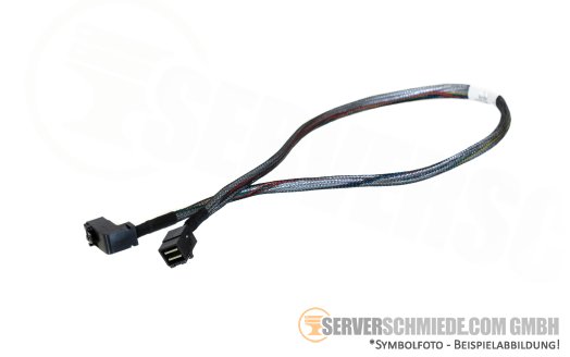 Amphenol 60cm SAS Kabel 1x SFF-8643 gerade to 1x SFF-8643 winkel J11554-001