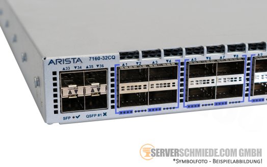 Arista DCS-7160-32CQ 32x 100GbE QSFP28 2x 10GbE SFP+ Ethernet Network Switch Layer 3 2x PSU 4x FAN