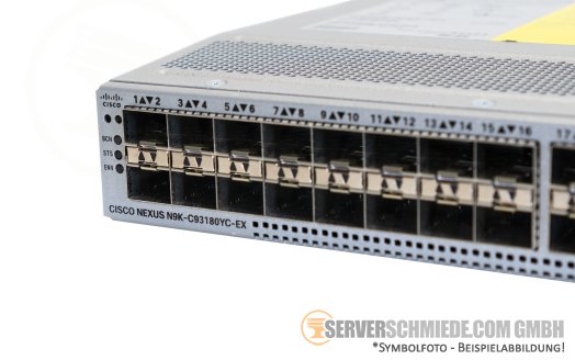 Cisco Nexus 9300 N9K-C93180YC-EX Network Switch 48x 10/25GbE + 6x 100GbE QSFP28 19