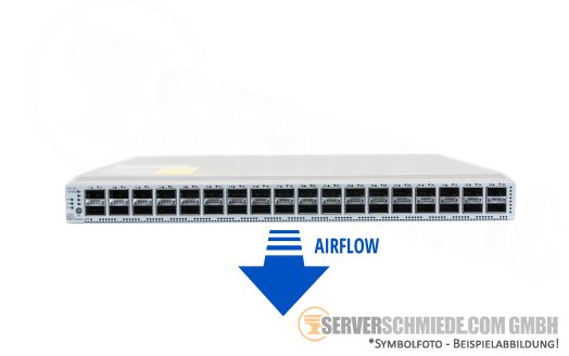 Cisco Nexus 9300 N9K-C9336C-FX2 Network Switch 36x 100GbE QSFP28 19" 1U Rack rear-to-front