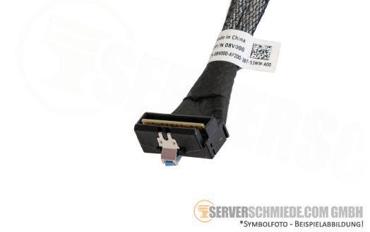 Dell 30cm Mainboard to front PERC Controller cable 1x SFF-8654 winkel to 1x SFF-8654 winkel R6615 H755N H965i 08V000