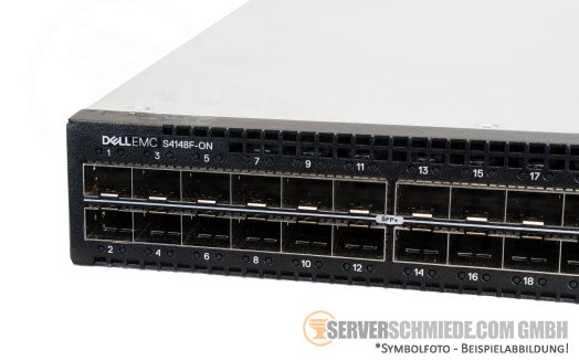 Dell EMC S4148F-ON 48x 1/10GbE SFP+ 4x 10/25/40/50/100GbE QSFP28 2x 10/40Gb QSFP+ Network Ethernet Datacenter Switch 2x PSU 4x FAN rear-to-front airflow