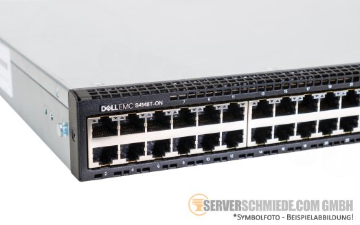 Dell EMC S4148T-ON 48x 10GbE RJ-45 copper 4x 10/25/40/50/100GbE QSFP28 2x 10/40Gb QSFP+ Ethernet Switch 2x PSU 4x FAN front-to-rear airflow