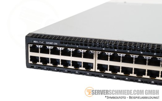 Dell EMC S4148T-ON 48x 10GbE RJ-45 copper 4x 10/25/40/50/100GbE QSFP28 2x 10/40Gb QSFP+ Ethernet Switch 2x PSU 4x FAN rear-to-front airflow