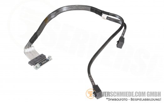 Dell R630 50cm SAS cable Kabel 1x PERC SAS  2x SFF-8643 winkel 01N2WK