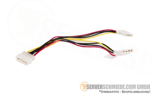 Generic 20cm Stromkabel Splitter 1x Molex 4-pin Buchse to 2x Molex 4-pin Stecker