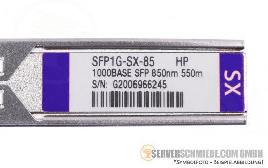 HP 1Gb SFP Transceiver 850nm  SR LC/LC Duplex J4858C SFP1G-SX-85 1000Base 550m HP kompatibel