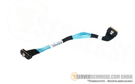 HP 20cm NVMe Kabel 1x SFF-8654 gerade to 1x SFF-8654 (Slim SAS 8i 74-pin winkel ) P14318-001