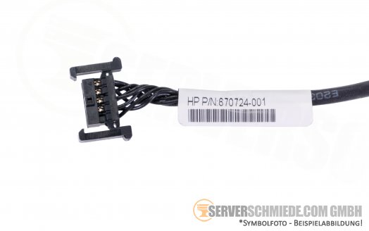 HP 55cm DL380e Gen8 2x 10-pin 2x LFF Rear Cage Backplane Cable 670724-001