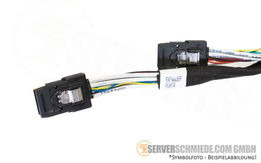 HP 65 / 80 cm SAS Cable Expander to Backplane 2x SFF-8087 gerade to 2x SFF-8087 winkel DL560 Gen9 793958-001