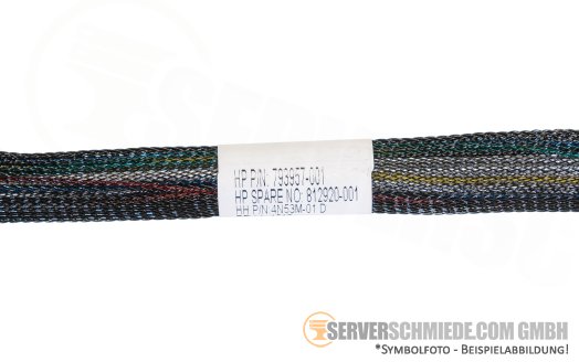 HP 65 / 80 cm SAS Cable Expander to Backplane 2x SFF-8087 gerade to 2x SFF-8087 winkel DL560 Gen9 793958-001