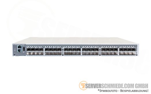 HP Brocade 6510 QK754B SN6000B 48-Port 48x 16Gb FC FibreChannel SAN-Switch 36-Ports active 19" Rack Power Pack+