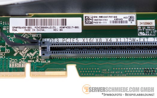 HP Secondary Riser 1x x16 PCIe 5.0 LP low profile incl. cage DL360 Gen11 P48903-B21 +NEW+