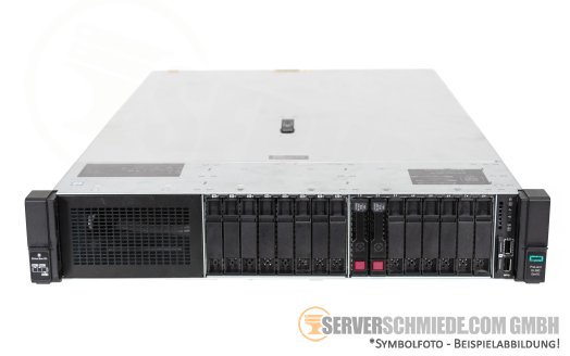 HPE ProLiant DL380 Gen10 G10 2U Server 8x SAS + 8x U.2 NVMe 2x Intel Xeon 6148 Scalable 20x 2,40 GHz 128GB DDR4 2x 480GB SSD 2x 800W HotSwap PSU + Rails