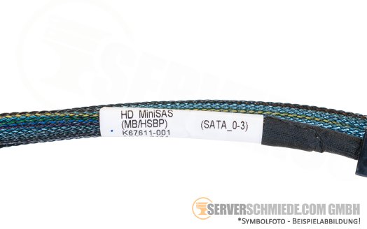 Intel 80cm SAS Kabel 1x SFF-8643 gerade to 1x SFF-8643 winkel R1208WFTYS K67611-001