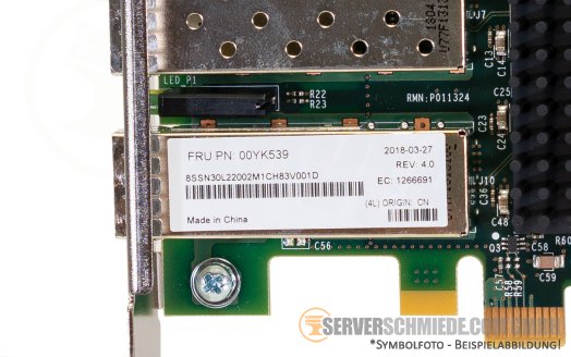 Lenovo Broadcom Emulex 2x 32Gb FC LPe32002-M2 PCIe x8 FibreChannel Controller HBA 00YK539