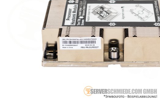 Lenovo High Performance Heatsink CPU Kühler 1U T-Type 165W to 205W SR530 SR630 01PE027