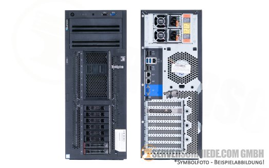 Lenovo IBM ThinkSystem ST550 Tower 8x 2,5" SFF 2x Intel XEON Gold 6148 Scalable 20x  2,40GHz 64GB DDR4 530-8i SAS RAID storage 2x 480GB SSD 2x 550W PSU