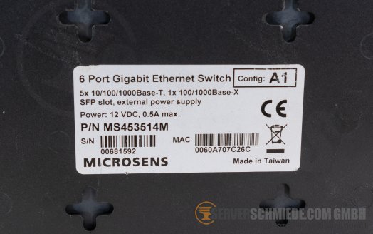 MIcrosens 5-Port 1GbE Gigabit RJ-45 Desktop Ethernet Network Switch 4-Port PoE 1-Port 1Gb LC optisch