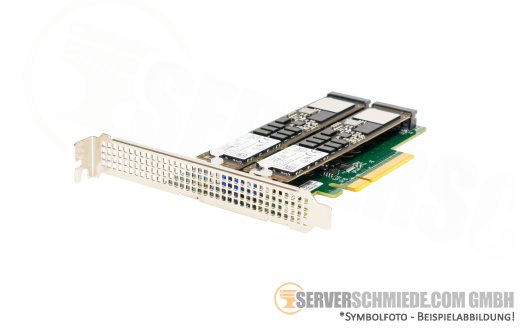 NVMe 2x M.2 PCIe x8 Controller incl. 2x 1,92TB Enterprise Performance NVMe OS Installation vmware Win Server Linux Ceph FreeNAS - FP +NEW+