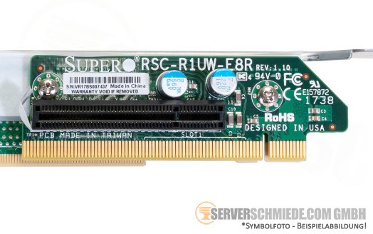 Supermicro 1U Riser with Cage 2x x16 + 1x x8 PCIe 3.0 RSC-R1UW-2E16 RSC-R1UW-E8R