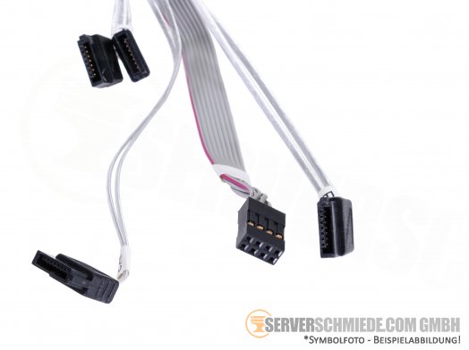 Supermicro SAS Kabel cable 50cm 1x SFF-8087 winkel to 4x SATA 1x 8-pin CBL-SAST-0654