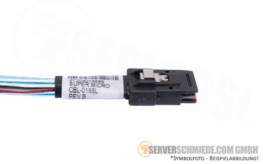 Supermicro 60cm SAS/SATA  Kabel 1x SFF-8087 60cm 4x SATA 60cm 50cm 45cm 35cm 1x 8pin 35cm CBL-0188L