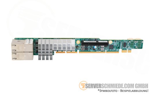 Supermicro Ultra Riser 4x 10GbE RJ-45 Intel X540 2x NVMe 1x 8x PCie 3.0 AOC-URN2-i4XT