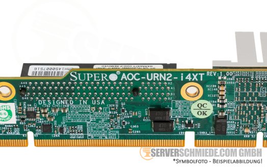 Supermicro Ultra Riser 4x 10GbE RJ-45 Intel X540 2x NVMe 1x 8x PCie 3.0 AOC-URN2-i4XT